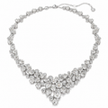 Satgur Designer Crystal Floral Statement Necklace