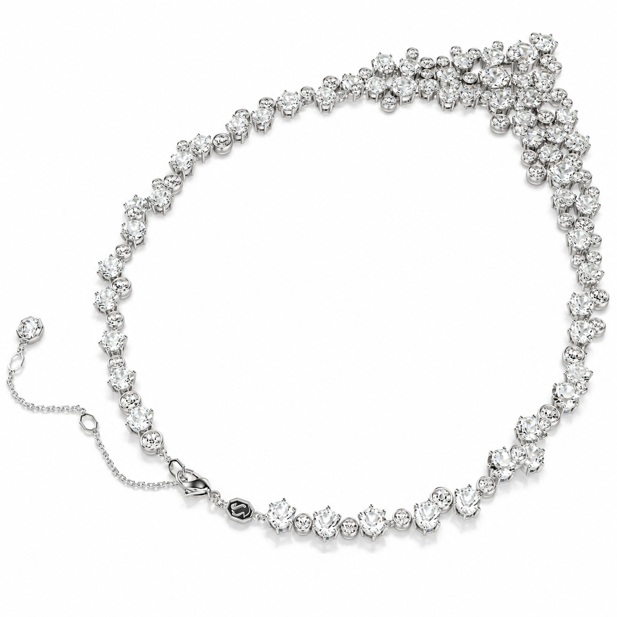 Satgur Designer Crystal Floral Statement Necklace