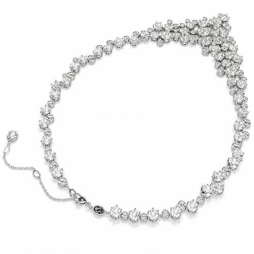 Satgur Designer Crystal Floral Statement Necklace