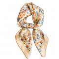 Satgur Desinger Floral Print Satin Scarf