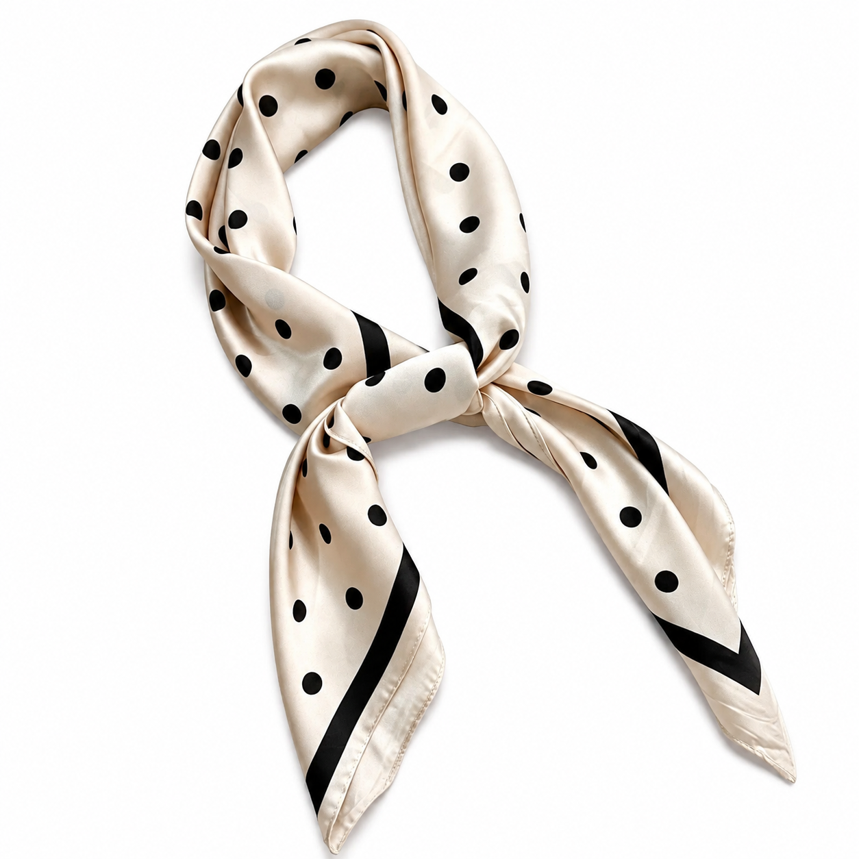 Satgur Designer Polka Dot Satin Scarf