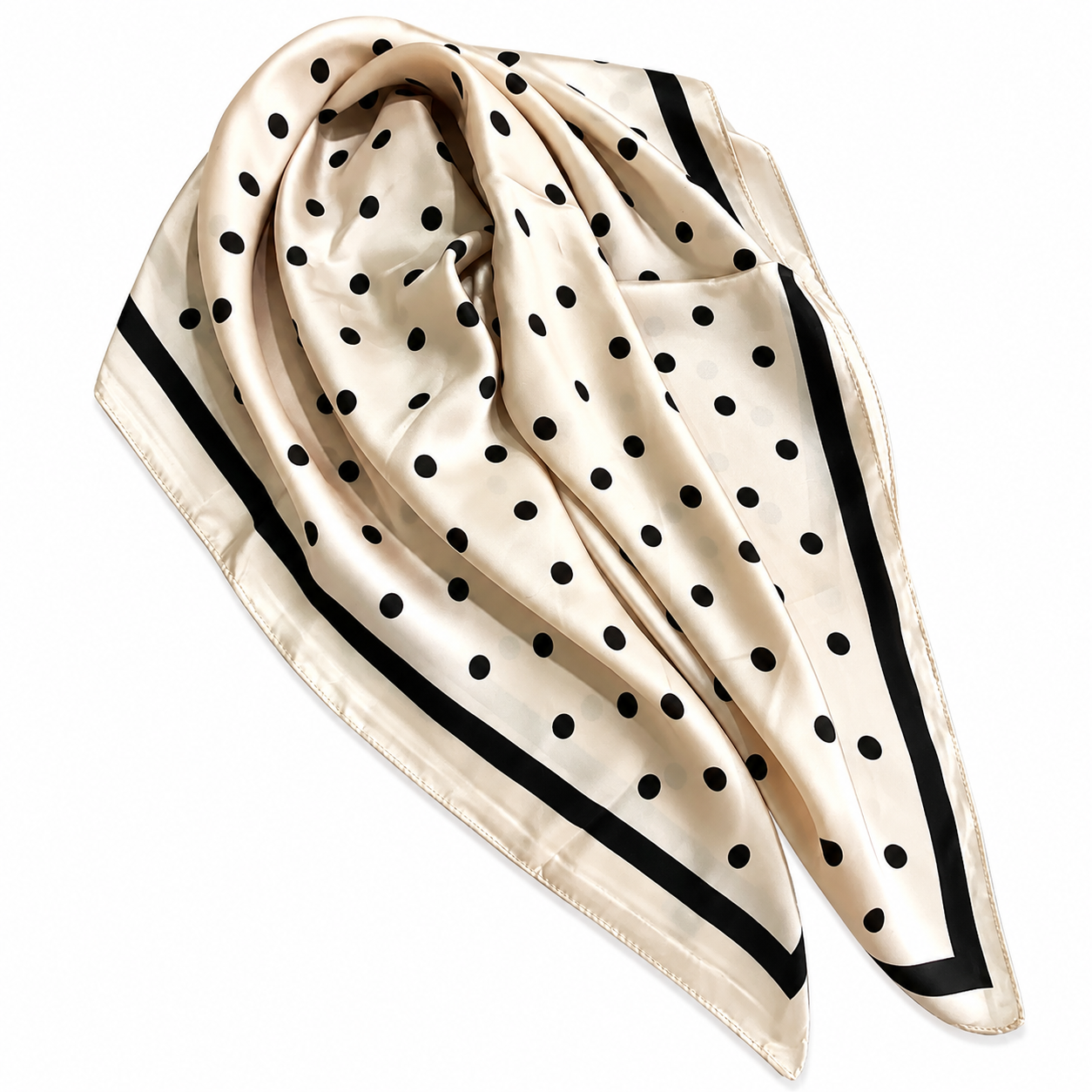 Satgur Designer Polka Dot Satin Scarf