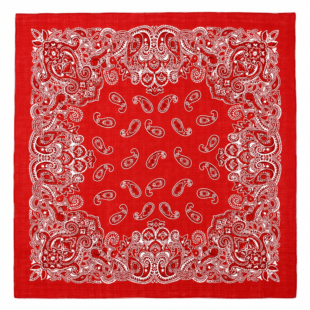 Satgur Designer Red Paisley Bandana Scarf